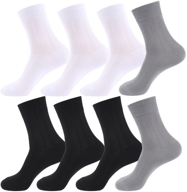 Doobalro 男士涼感網眼中筒襪 8雙