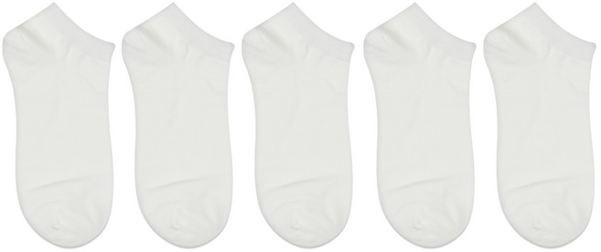 박군 남성용 MJ 무지 발목 양말 5족 세트