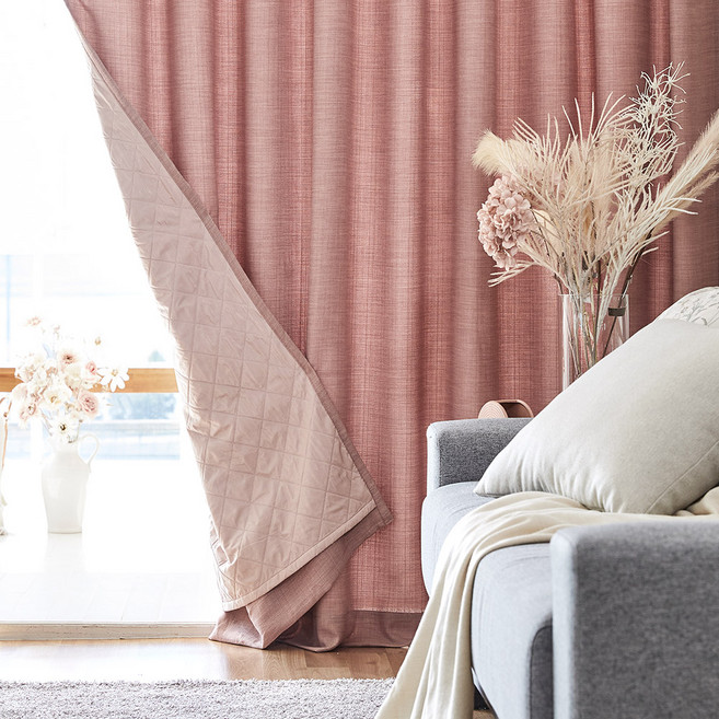 모던하우스 ON 린넨스타일 3중방한 3도씨커튼 높이조절형