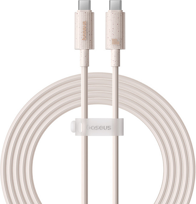 베이스어스 C타입-C타입 해비타트 초고속 충전 케이블 100W, 핑크, 1개, 2m