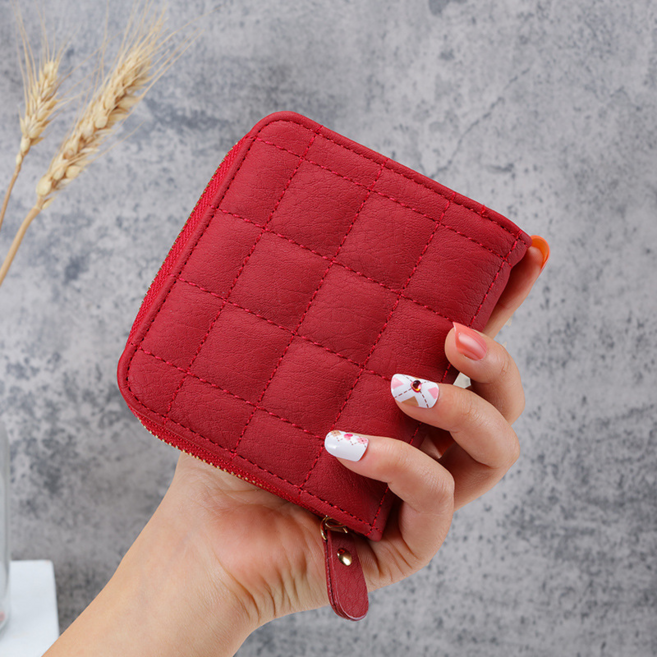 골드팡 여성용 와플 소프트 카드 반지갑