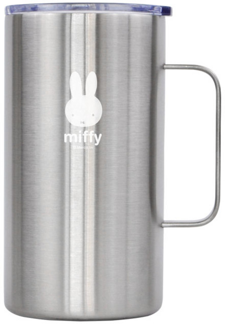 미피 스텐 이중진공 머그 650ml, 1개, 그레이