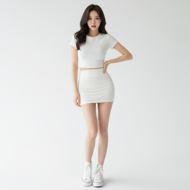 Goodif 女款高腰修身H字迷你裙
