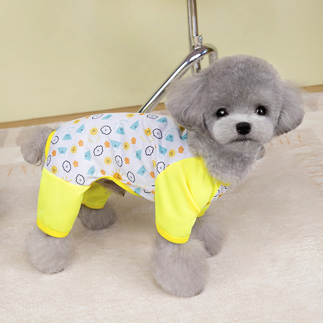 파스텔펫 반려동물 써니 메쉬 올인원, 옐로우, 1개
