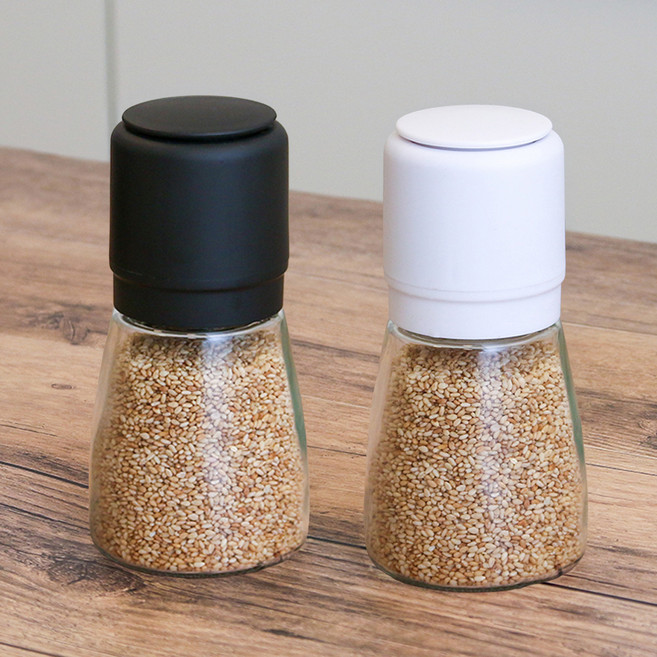 키텐실 세라믹 깨갈이 그라인더 블랙 화이트, 2개, 160ml