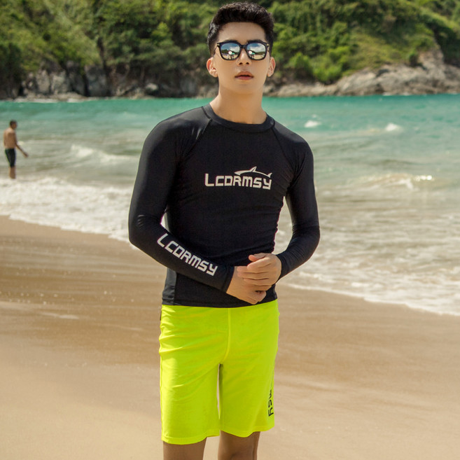 르콤씨 남성용 도리스 래쉬가드 반바지 2-1C, 그린