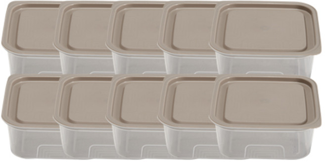 이지앤프리 맛반 정사각 전자레인지 보관용기 800ml, 10개