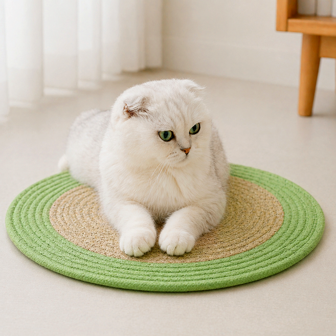 PASTEL PET 寵物雙色貓抓墊, 綠色, 1個