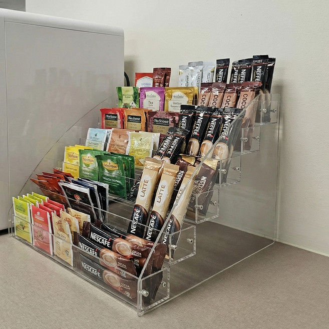 집사람 투명 계단식 진열대 6단, 1개