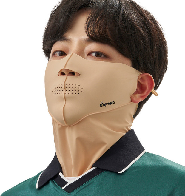 네이팡 넥타입 스포츠 훼이스 가드 마스크, 다크스킨, 1개