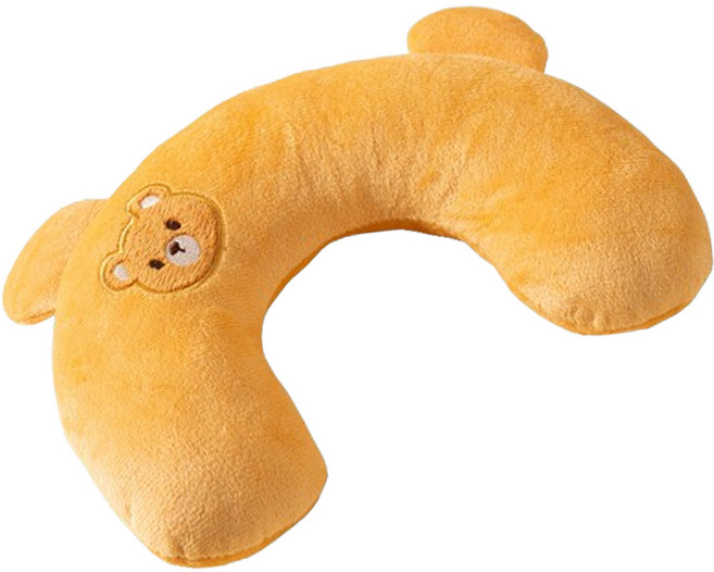 둥둥펫 반려동물 목받침 반달 베개, 옐로우, 1개