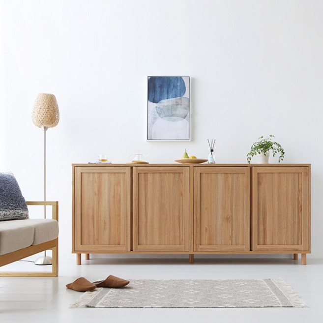 마켓비 MIRANS 4문 수납장 20085 CAM85200 방문설치, 캄포어베니어