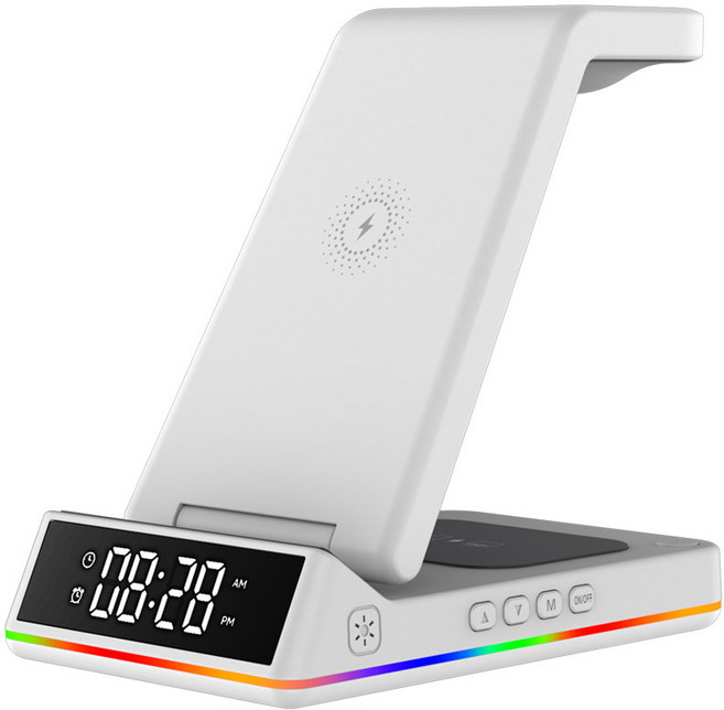 유엠투 올인원 무선 충전기 UMWH-Allin1-A, 화이트, 1개