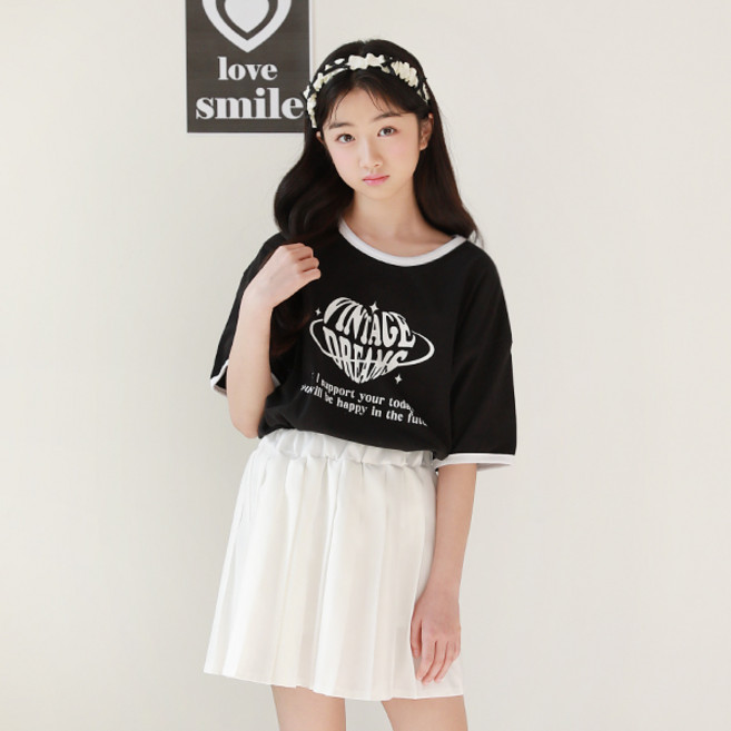 나나주니 라운드넥 드림하트 반팔 티셔츠