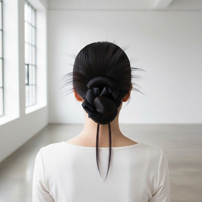 알럽홈 헤어 로우번 집게형 가발 L265-0057B, 블랙, 1개