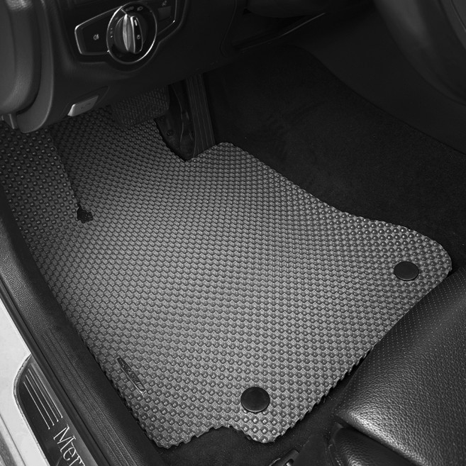 더존 엠보싱 카매트 3p 세트 HE-58, YF소나타LPG 뒷좌석고리, 그레이