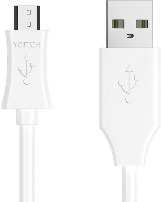 요이치 마이크로 5핀 고속 충전케이블 랜덤발송, 화이트, 100cm, 1개