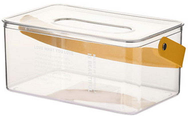 알앤유 아크릴 고급 티슈 케이스 L, 화이트, 1개