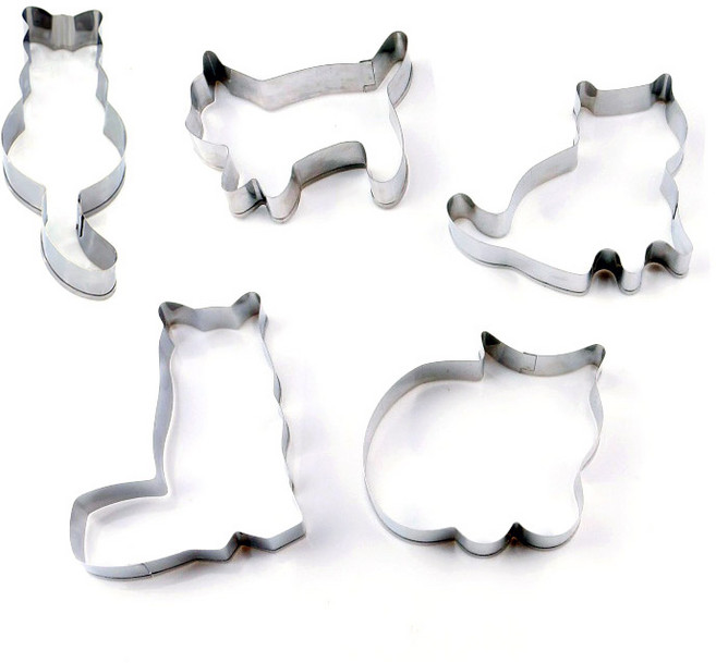 고양이 5종 쿠키커터세트, 1세트
