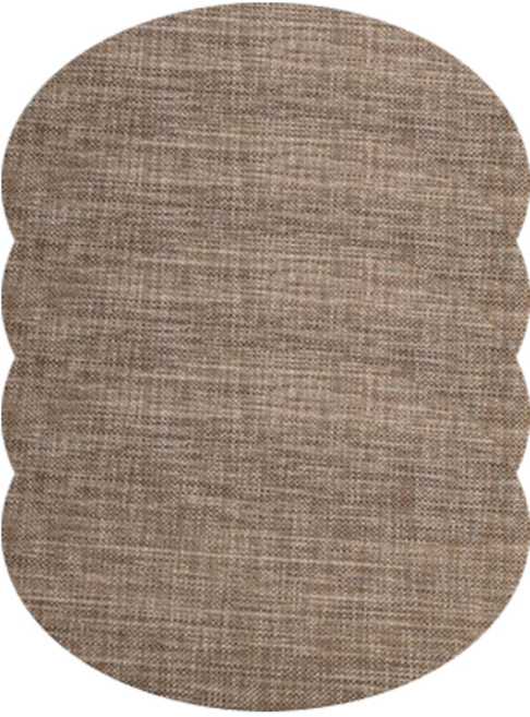 마켓감성 타원 테이블매트 4p, 브라운, 45 x 30 cm