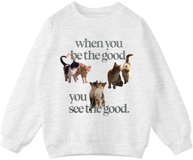 제니 여아용 오버핏 씨더굿 맨투맨 JN1012M