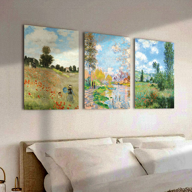 퍼니즈 슬림액자 명화 폼보드 포스터 액자세트 클로드 모네A, 없음