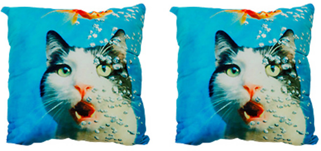 소파에 쏙 리빙홈 고양이 쿠션 커버 2p