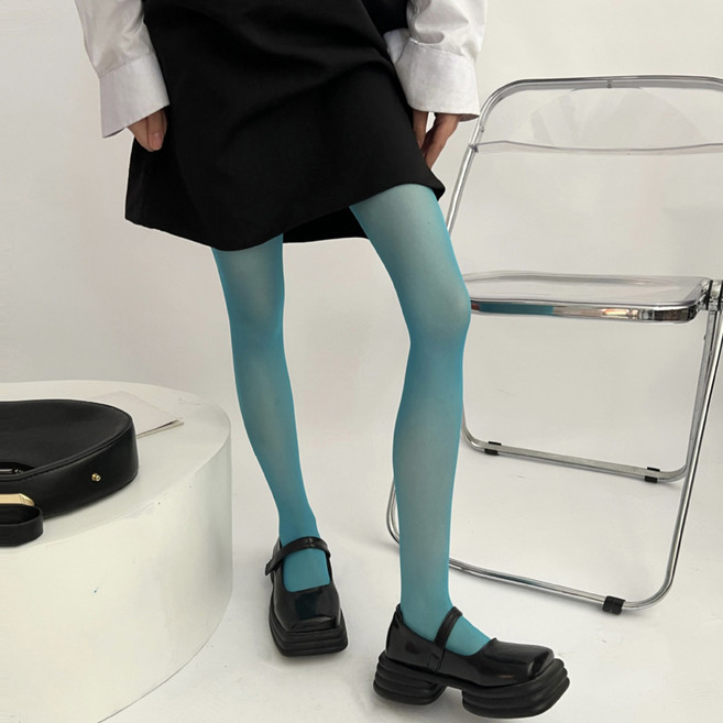 더시럽 여성용 여름용 단색 고탄력 팬티 컬러 스타킹