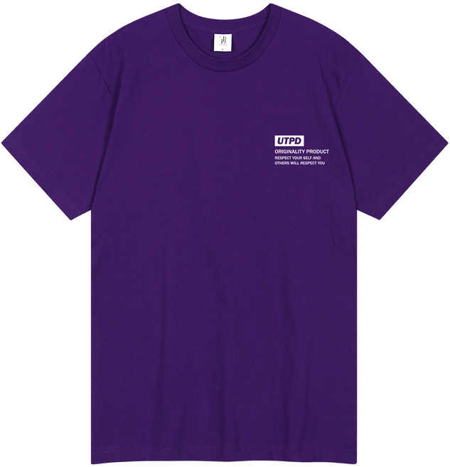 언탭트 이니셜 로고 16수 통기성 반팔 티셔츠