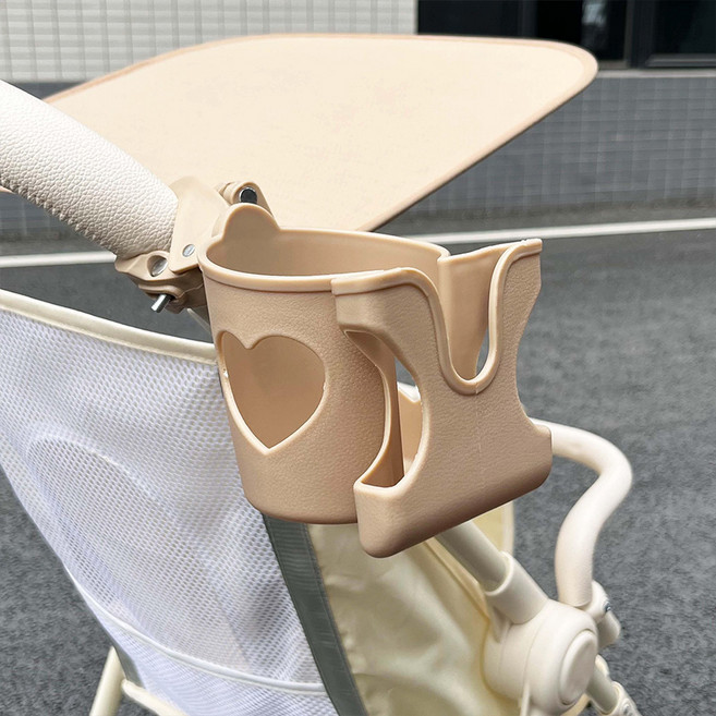 유모차 컵홀더 2in1 휴대폰 자전거 거치대, 베이지, 1개