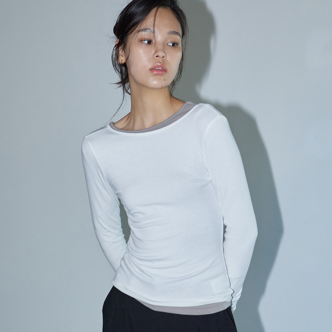 미치코런던 여성용 백 스쿱넥 탑 티셔츠