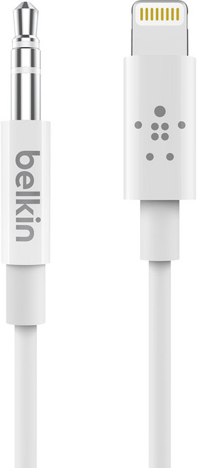 belkin 貝爾金 3.5mm AUX Audio to Lightning 音頻轉接線0.9m, AV10172bt03, 白色, 1條