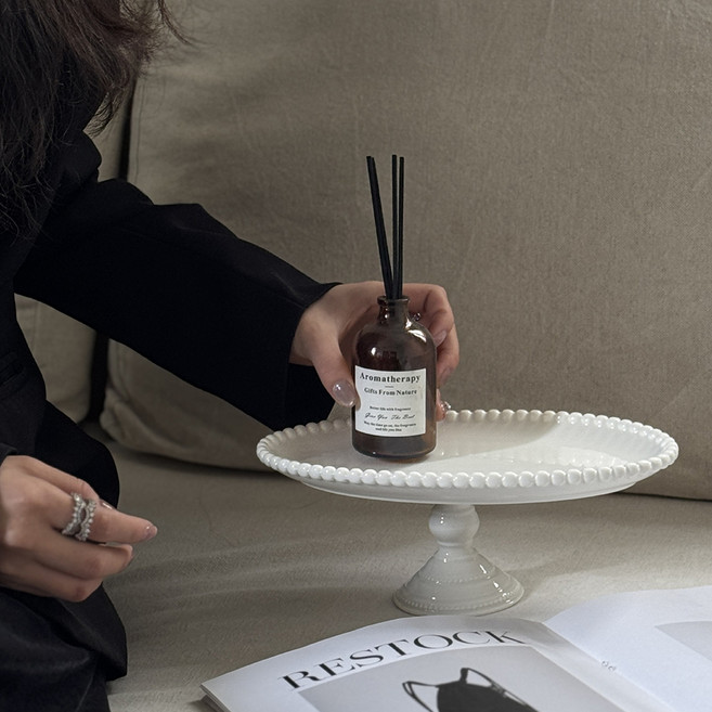 리빙공감 유럽풍 빈티지 악세사리 향수 트레이, 화이트