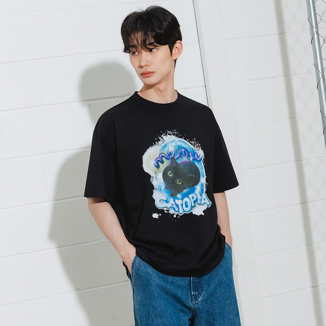 앨빈클로 남녀공용 CATOPIA 오버핏 반팔티 AST4535