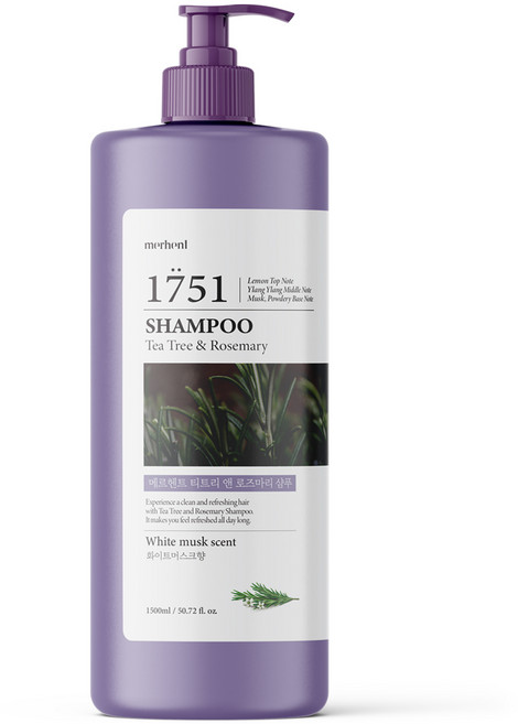 메르헨트 티트리 앤 로즈마리 대용량 샴푸 화이트머스크향, 1.5L, 1개