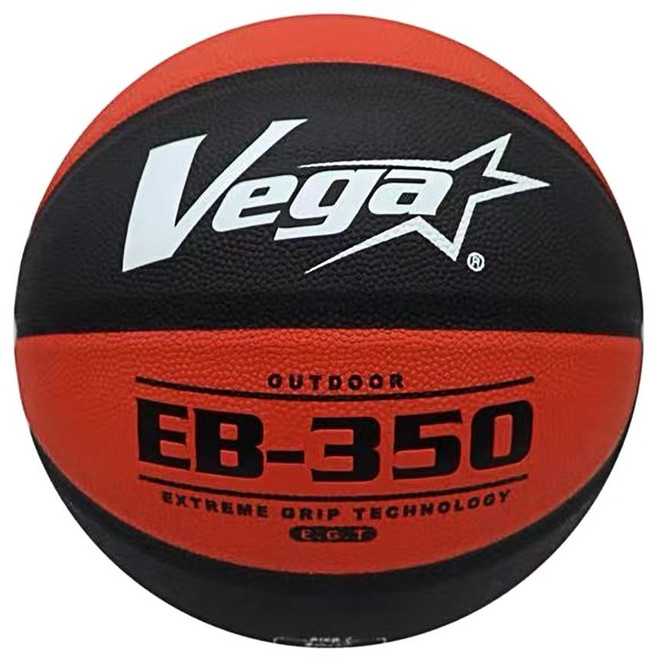 台灣 Vega EB350 系列7號橡膠籃球 黑色/紅色, 1顆, OBR-754BKR