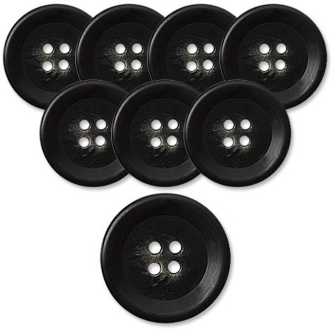 동대문단추왕 고급 무광 코트 가디건 단추 18mm, 블랙모던, 8개