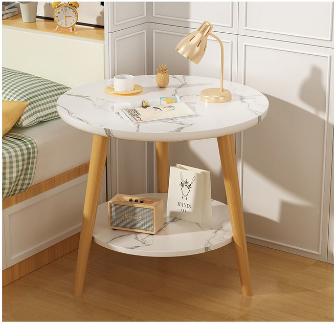 레디박스 유럽식 원형 미니 사이드 테이블, 비앙코