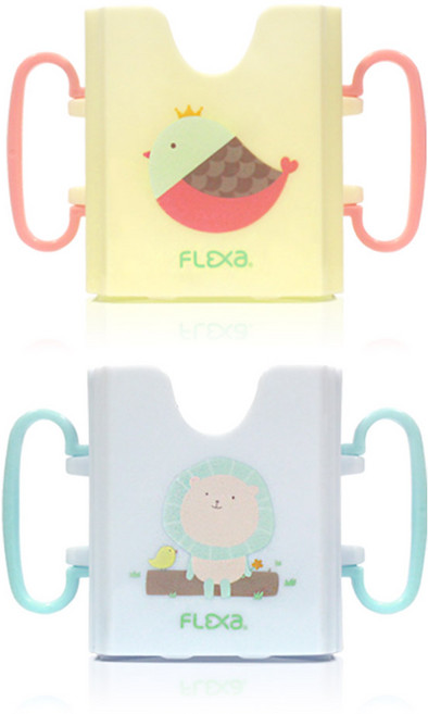 플렉사 우유 케이스 2종 세트, 옐로우버드 + 블루라이언, 1세트