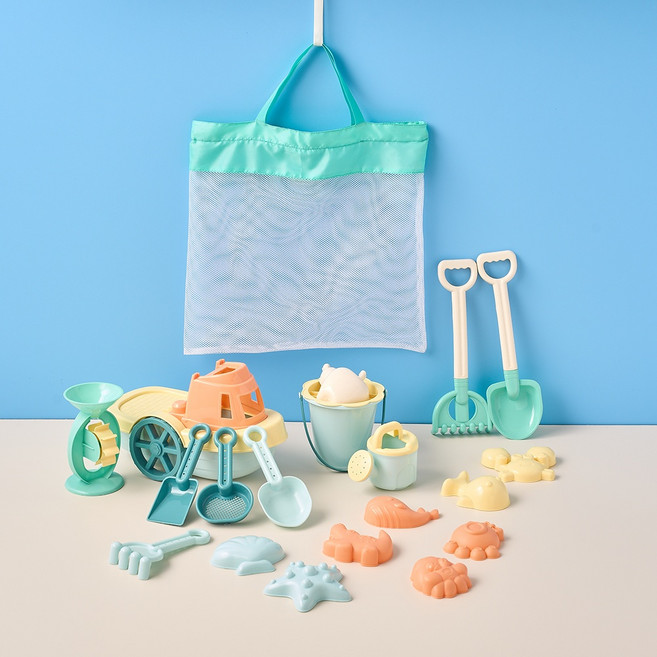 모던하우스 디럭스 오션 샌드토이 20종 + 메쉬백 36 x 33 x 20cm 세트, 혼합색상, 1세트