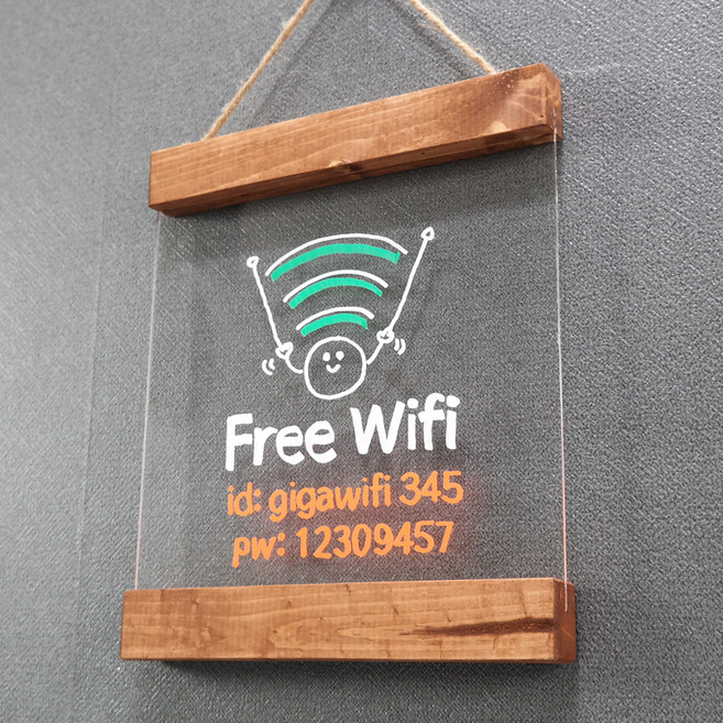 껀스 형광보드마카용 아크릴 문패, 1개