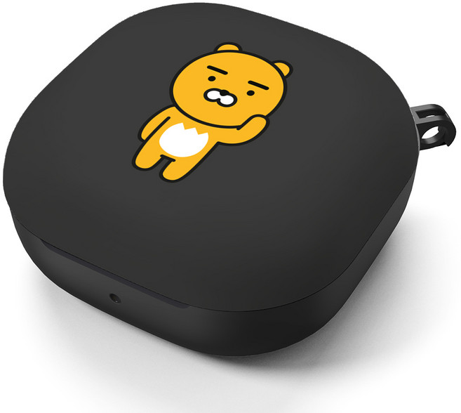 카카오프렌즈 베이직 갤럭시 버즈2pro/버즈2/버즈 프로/버즈 라이브 하드 케이스, 라이언(차콜)