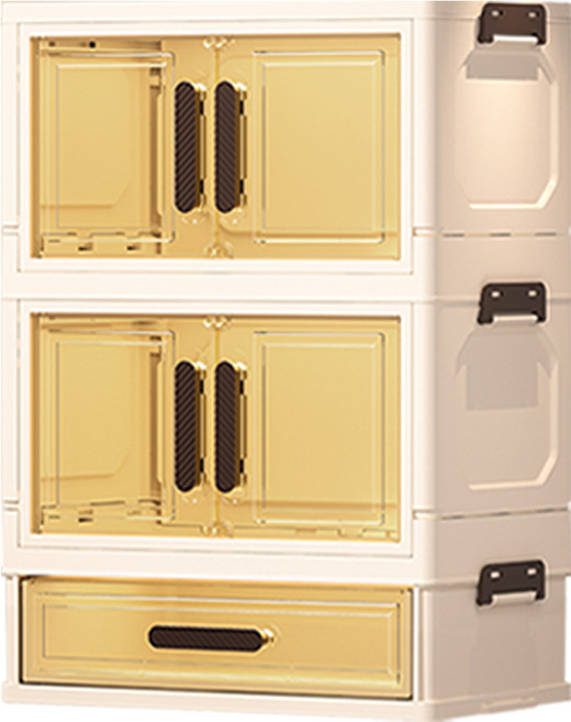 SIANG SI 桌面收納櫃 2開1抽, 杏色