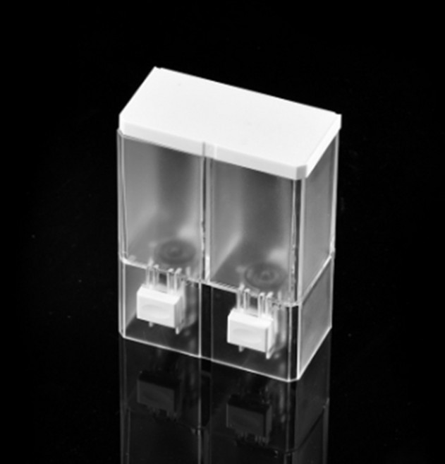 무타공 욕실 디스펜서 250ml, 투명, 2개