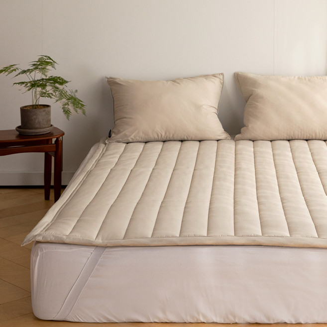 헬로우슬립 돈워리 m2 알러지케어 침대패드, 오트밀