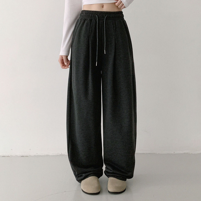 플랜데이 여성용 샐리 핀턱 와이드 트레이닝팬츠