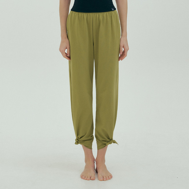 프론투라인 여성용 헤이즐 코튼 타이 포 슬릿 팬츠