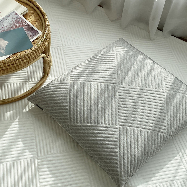 한스갤러리 멜란 냉감 방석 솜포함, 멜란 사선