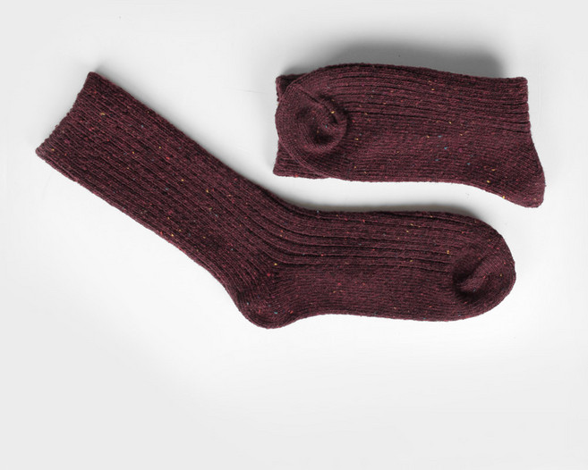 코지라벨 보온과 패션을 겸비한 울 골지 컬러 양말