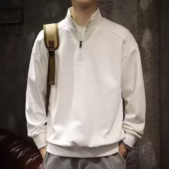 JTL 立領拉鍊休閒半拉鍊大學T